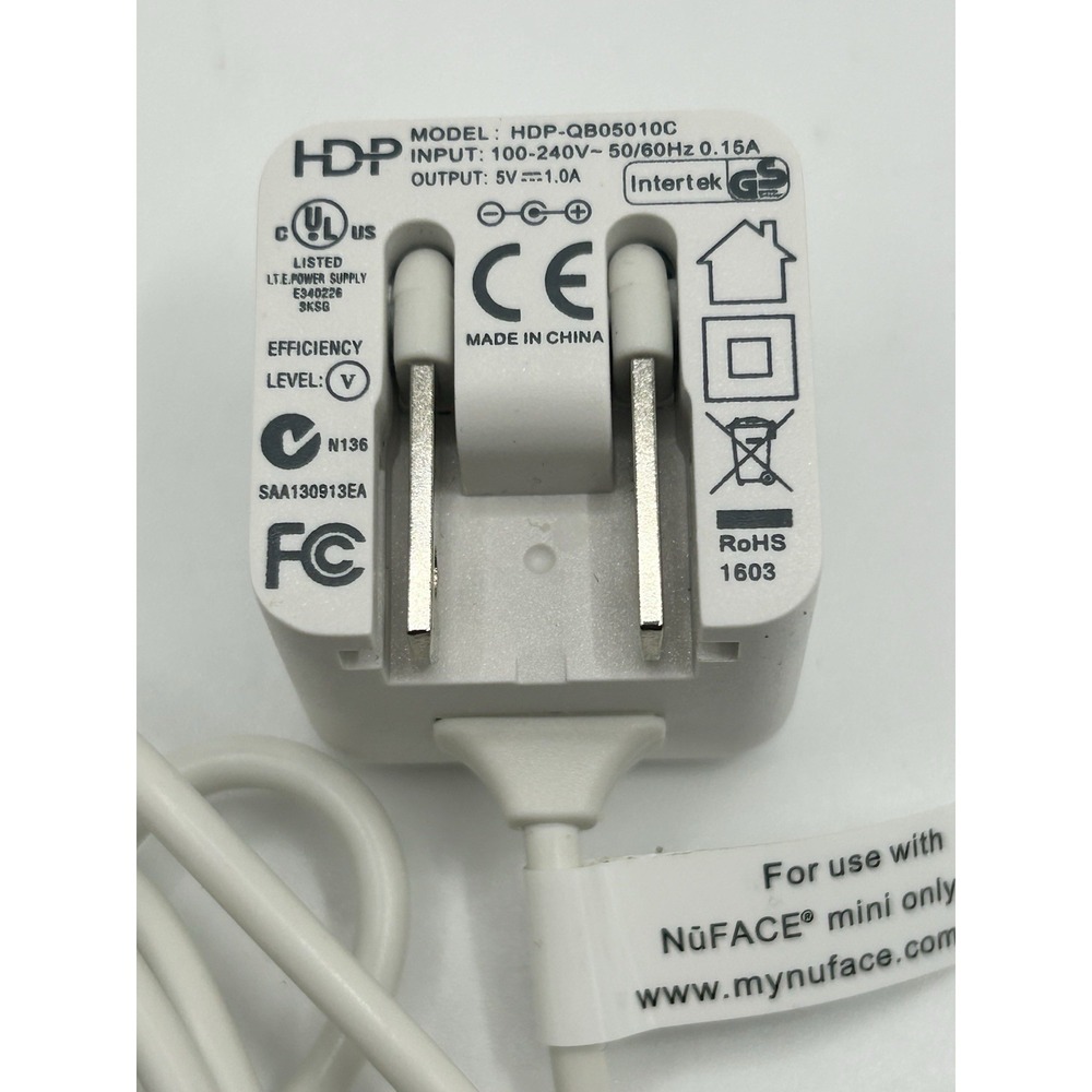 GENUINE NuFACE Mini 5V AC Adapter -‎ HDP-QB05010C - Power Supply Charger